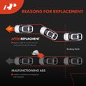 Rear Driver or Passenger ABS Wheel Speed Sensor for Volkswagen Beetle Golf Jetta