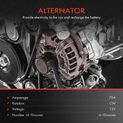 Alternator 70A 12V CCW 6-Groove for Acura EL Honda Civic 2001-2005 L4 1.7L