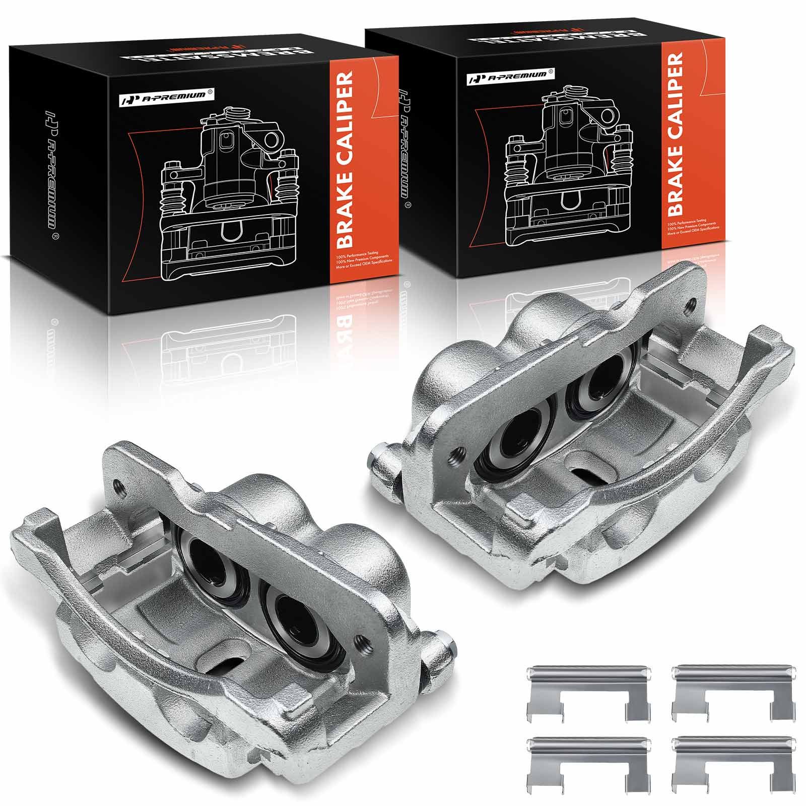 thumbnail image 2 of Front Brake Calipers With Brackets & Hoses For Chevy Silverado 1500 / GMC Sierra (1999-2007) 2 of 3