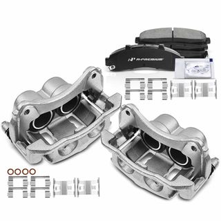 6 Pcs Front Disc Brake Calipers + Ceramic Pads for Ford Explorer Ranger 1995-2002