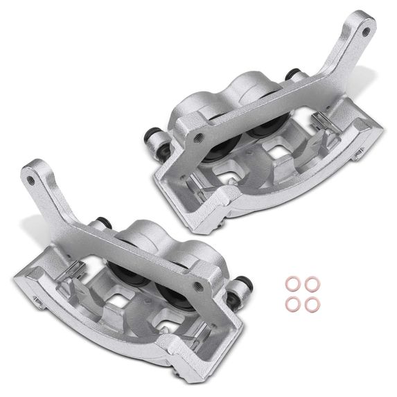 2 Pcs Front Disc Brake Calipers with Bracket for Dodge Ram 1500 Van 2003