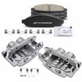 6 Pcs Front Disc Brake Calipers + Ceramic Pads for Ford Crown Victoria Town Car