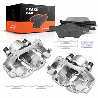 6 Pcs Front Disc Brake Calipers + Ceramic Pads for Ford Escape 2005-2006