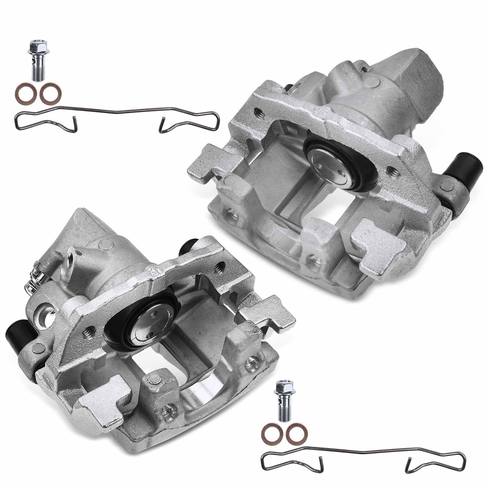 2 Pcs Rear Disc Brake Calipers with Bracket for Mazda 3 3 Sport 2.0L