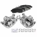 6 Pcs Front Disc Brake Calipers + Ceramic Pads for Nissan Leaf Altima 13-20