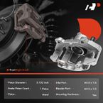 2 Pcs Front Brake Caliper with Bracket for Fiat 500 2012-2019
