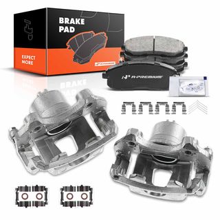 6 Pcs Front Disc Brake Calipers + Ceramic Pads for Infiniti I30 Nissan Altima 93-01