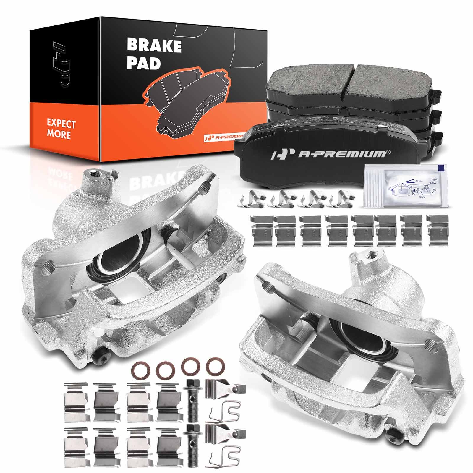 6 Pcs Rear Disc Brake Calipers & Ceramic Pads for 2018 Lexus GX460
