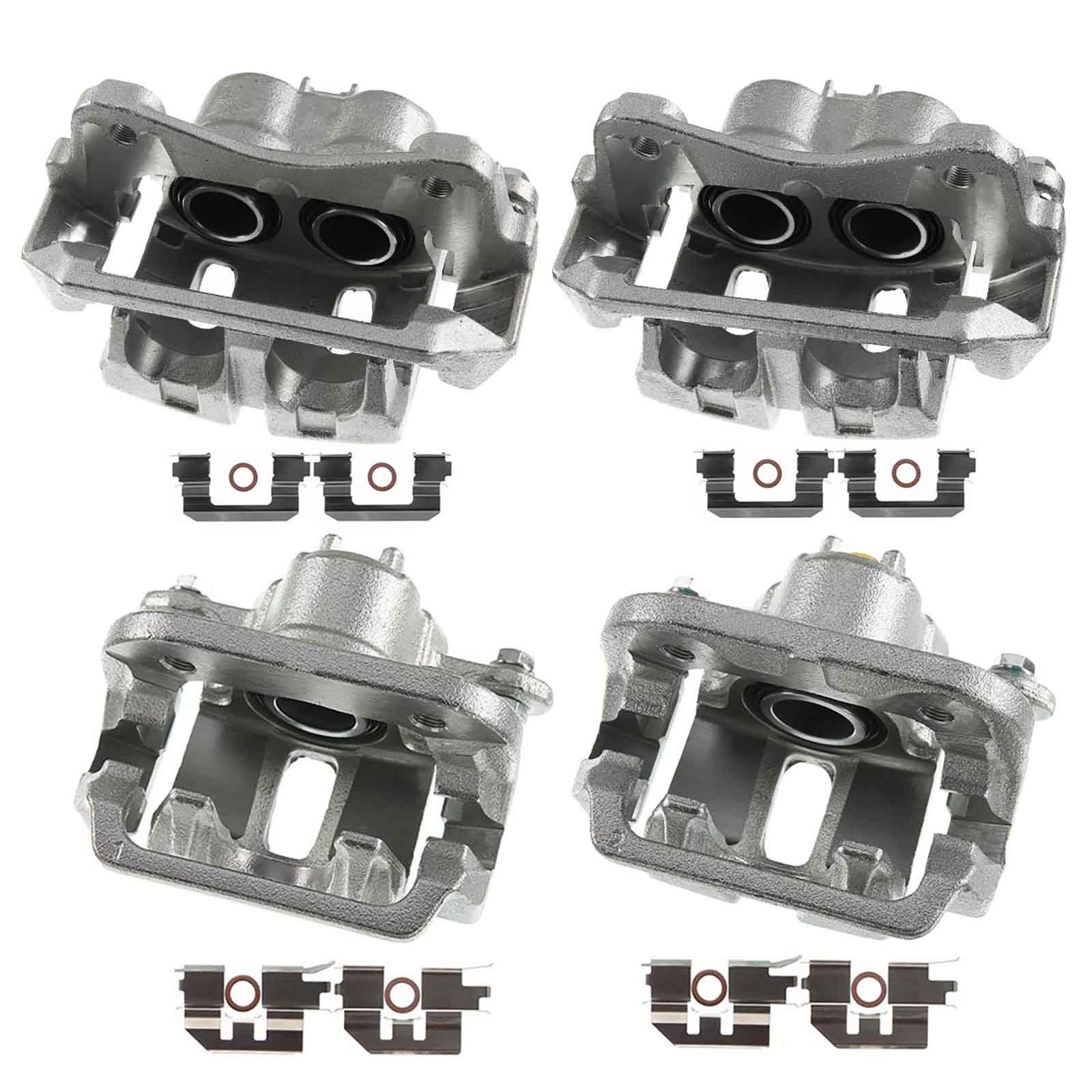 4 Pcs Front & Rear Disc Brake Calipers with Bracket