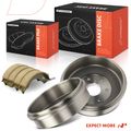 6 Pcs Rear Brake Drums & Ceramic Brake Shoes for 2008 GMC Sierra 1500