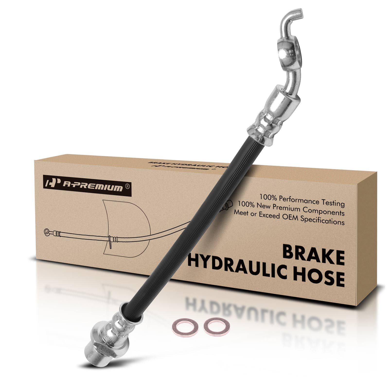 Rear Left or Right Outer Brake Hydraulic Hose for 2012 Toyota Prius V