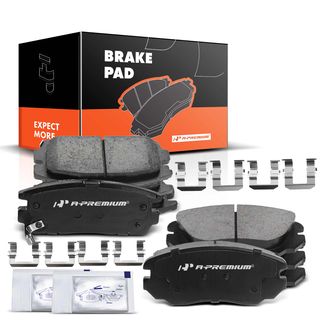 8 Pcs Front & Rear Ceramic Brake Pads with Sensor for Chevrolet Equinox GMC