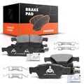 8 Pcs Front & Rear Ceramic Brake Pads with Sensor for 2019 Dodge Durango