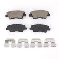 8 Pcs Front & Rear Ceramic Brake Pads with Sensor for Hyundai Accent Kia Rio