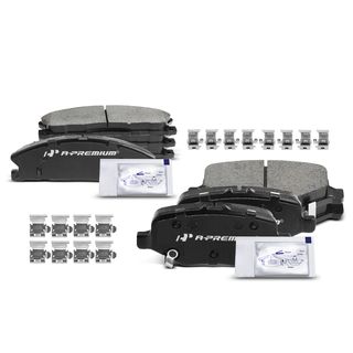 8 Pcs Front & Rear Ceramic Brake Pads for Ford Explorer Flex Taurus MKS MKT