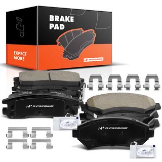 8 Pcs Front & Rear Ceramic Brake Pads with Sensor for Chevrolet Impala Buick