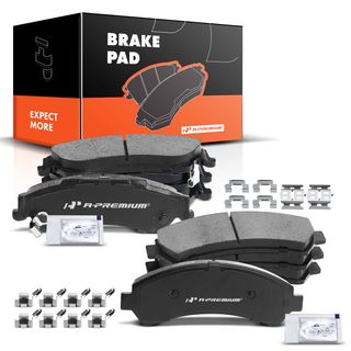 8 Pcs Front & Rear Ceramic Brake Pads with Sensor for Chevrolet Blazer GMC Isuzu