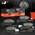 8 Pcs Front & Rear Ceramic Brake Pads with Sensor for 1998 Oldsmobile Bravada