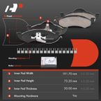 Front Ceramic Brake Pads for Dodge Durango 1998-1999 Dakota 1999