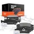 8 Pcs Front & Rear Ceramic Brake Pads with Sensor for Jeep Grand Cherokee 99-02