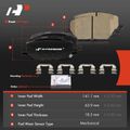 8 Pcs Front & Rear Ceramic Brake Pads for Jeep Renegade 2015-2022 Fiat 500X 2016-2021