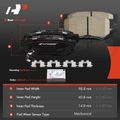 4 Pcs Rear Ceramic Brake Pads with Sensor for 2008 Hyundai Tucson