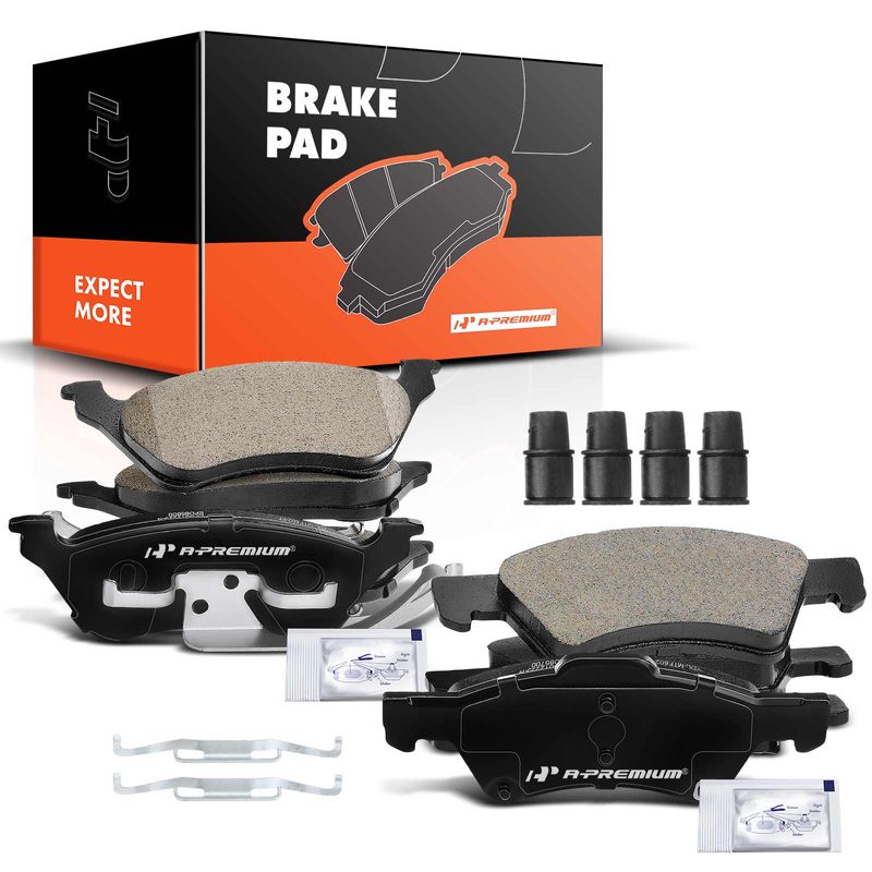 8 Pcs Front & Rear Ceramic Brake Pads for 2007 Dodge Caravan