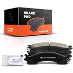 4pcs Front Driver & Passenger Ceramic Brake Pads with Sensor for Dodge Ram 2500 Ram 3500 2000 2001 2002