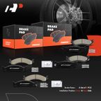 8pcs Front & Rear Ceramic Brake Pads with Sensor for Dodge Ram 2500 Ram 3500 2001 2002