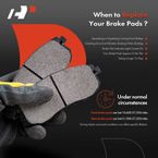 8pcs Front & Rear Ceramic Brake Pads with Sensor for Dodge Ram 2500 Ram 3500 2001 2002