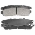 8 Pcs Front & Rear Ceramic Brake Pads with Sensor for 2007 Mitsubishi Galant