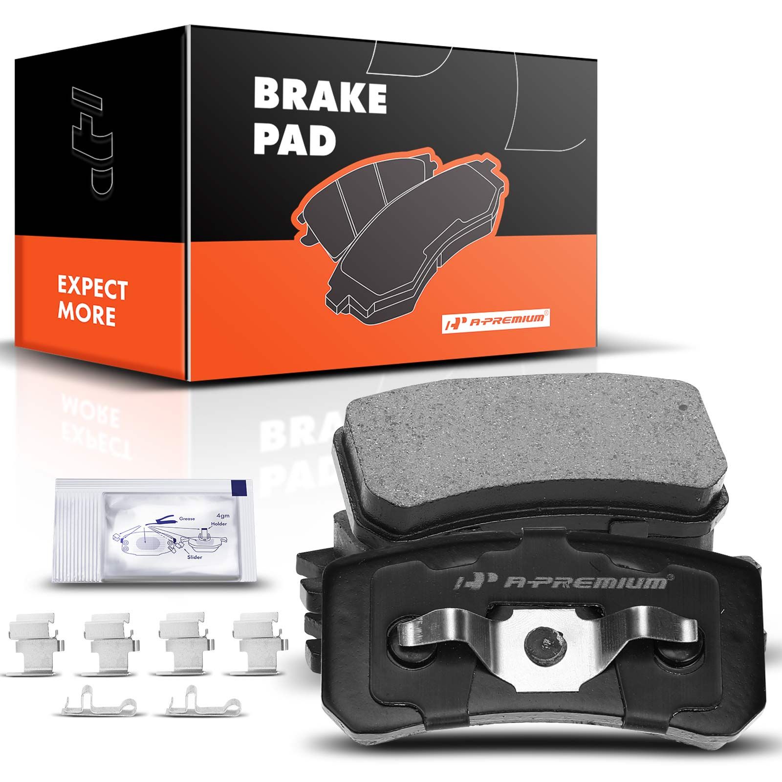 4 Pcs Rear Ceramic Brake Pads for 2010 Mitsubishi Endeavor