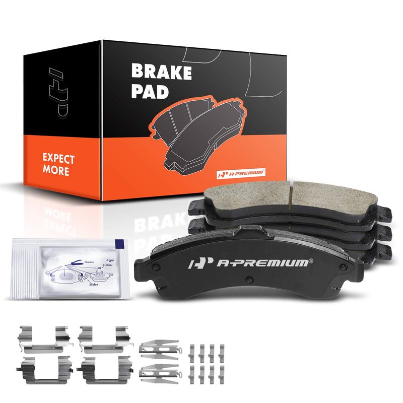 4 Pcs Front Ceramic Brake Pads with Sensor for 2005 Chevrolet Trailblazer EXT