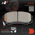 4 Pcs Front Ceramic Brake Pads with Sensor for 2007 Hyundai Tucson