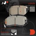 8 Pcs Front & Rear Ceramic Brake Pads with Sensor for 2008 Hyundai Elantra