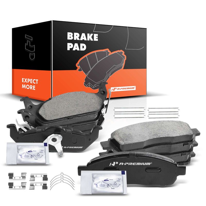 8 Pcs Front & Rear Ceramic Brake Pads for 2004 Ford F-150