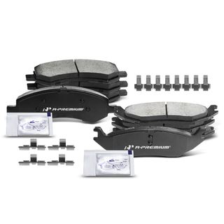 8 Pcs Front & Rear Ceramic Brake Pads for Chrysler Aspen Dodge Durango Ram 1500