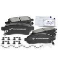 8 Pcs Front & Rear Ceramic Brake Pads with Sensor for Nissan Frontier Xterra