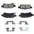 8 Pcs Front & Rear Ceramic Brake Pads with Sensor for Nissan Frontier Xterra