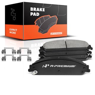 4 Pcs Front Ceramic Brake Pads with Sensor for Chrysler 300 05-20 Dodge Magnum