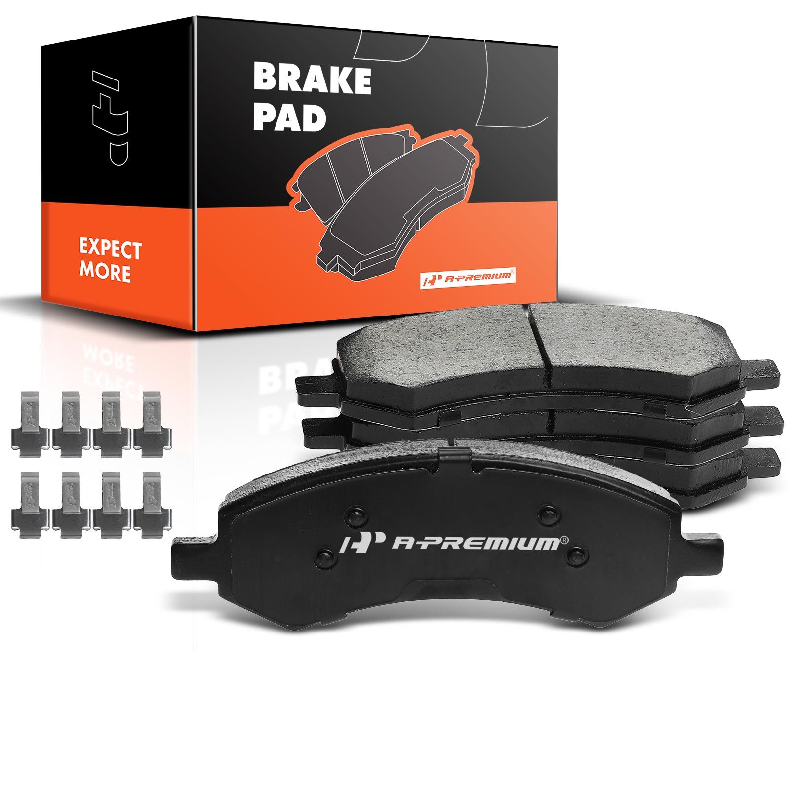 4 Pcs Front Ceramic Brake Pads for 2018 Ram 1500