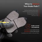 Rear Ceramic Brake Pads for Acura RL 2005-2012 with Mechanical Sensor