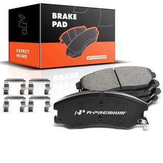 4 Pcs Front Ceramic Brake Pads with Sensor for Chevrolet Equinox Pontiac Torrent