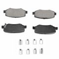 4 Pcs Rear Ceramic Brake Pads with Sensor for 2018 Jeep Wrangler JK