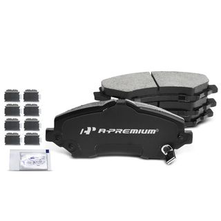 4 Pcs Front Ceramic Brake Pads with Sensor for Jeep Wrangler Volkswagen Dodge