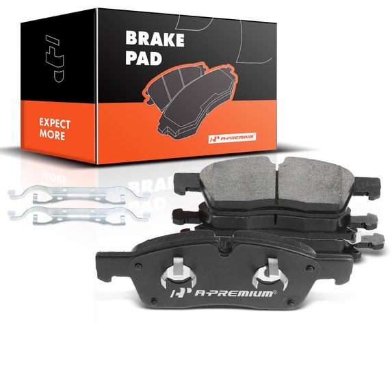 4pcs Front Driver & Passenger Ceramic Brake Pads with Sensor for Dodge Durango 2011-2020 Jeep Grand Cherokee 11-18