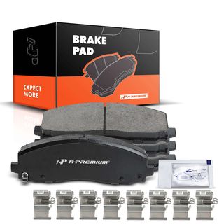 4 Pcs Front Ceramic Brake Pads with Sensor for Chrysler Town & Country Dodge