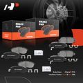 8 Pcs Front & Rear Ceramic Brake Pads with Sensor for Nissan Altima INFINITI