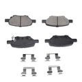 8 Pcs Front & Rear Ceramic Brake Pads with Sensor for 2008 Pontiac G5