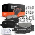 8 Pcs Front & Rear Ceramic Brake Pads with Sensor for 2008 Pontiac G5